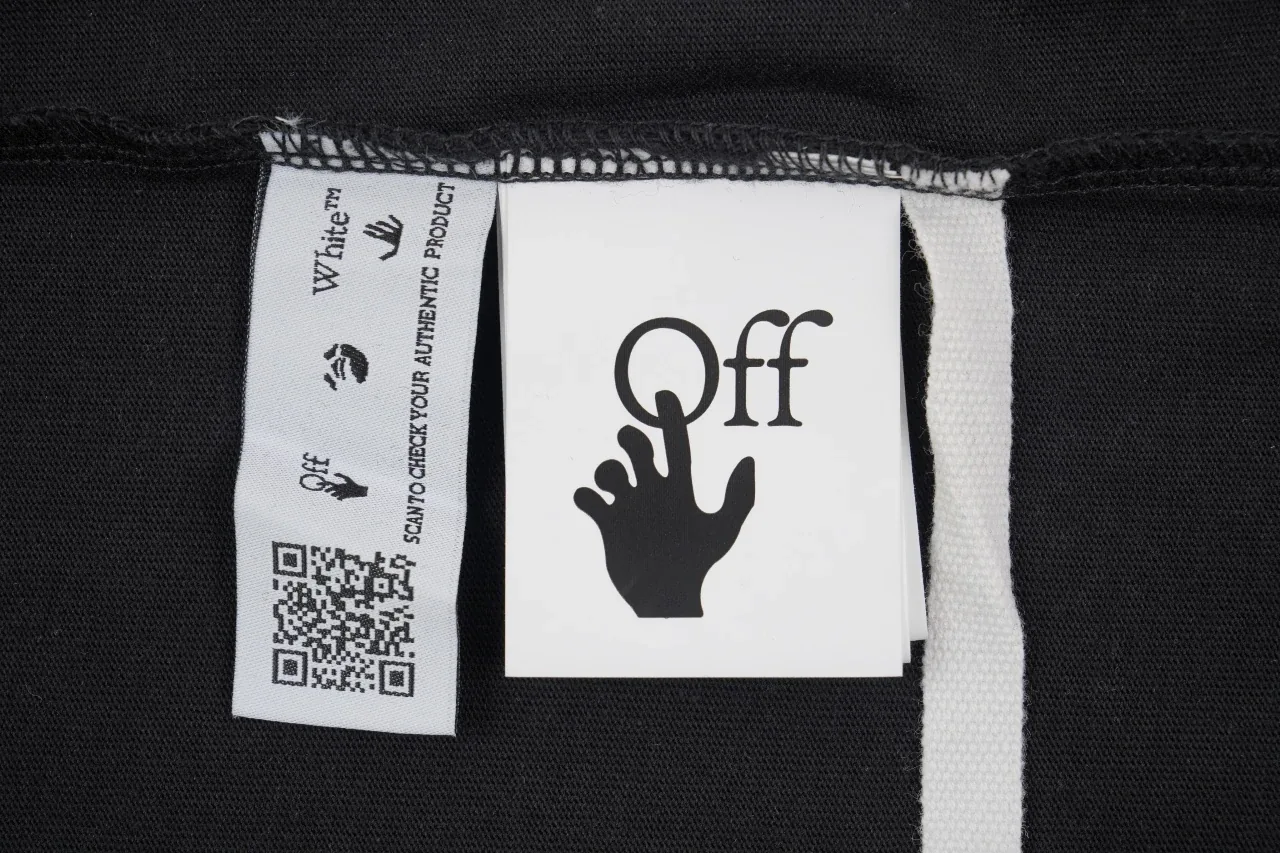 Off-White Black Blue White Embroidered OFF Globe Arrow T-Shirt product photo from LabelPicks