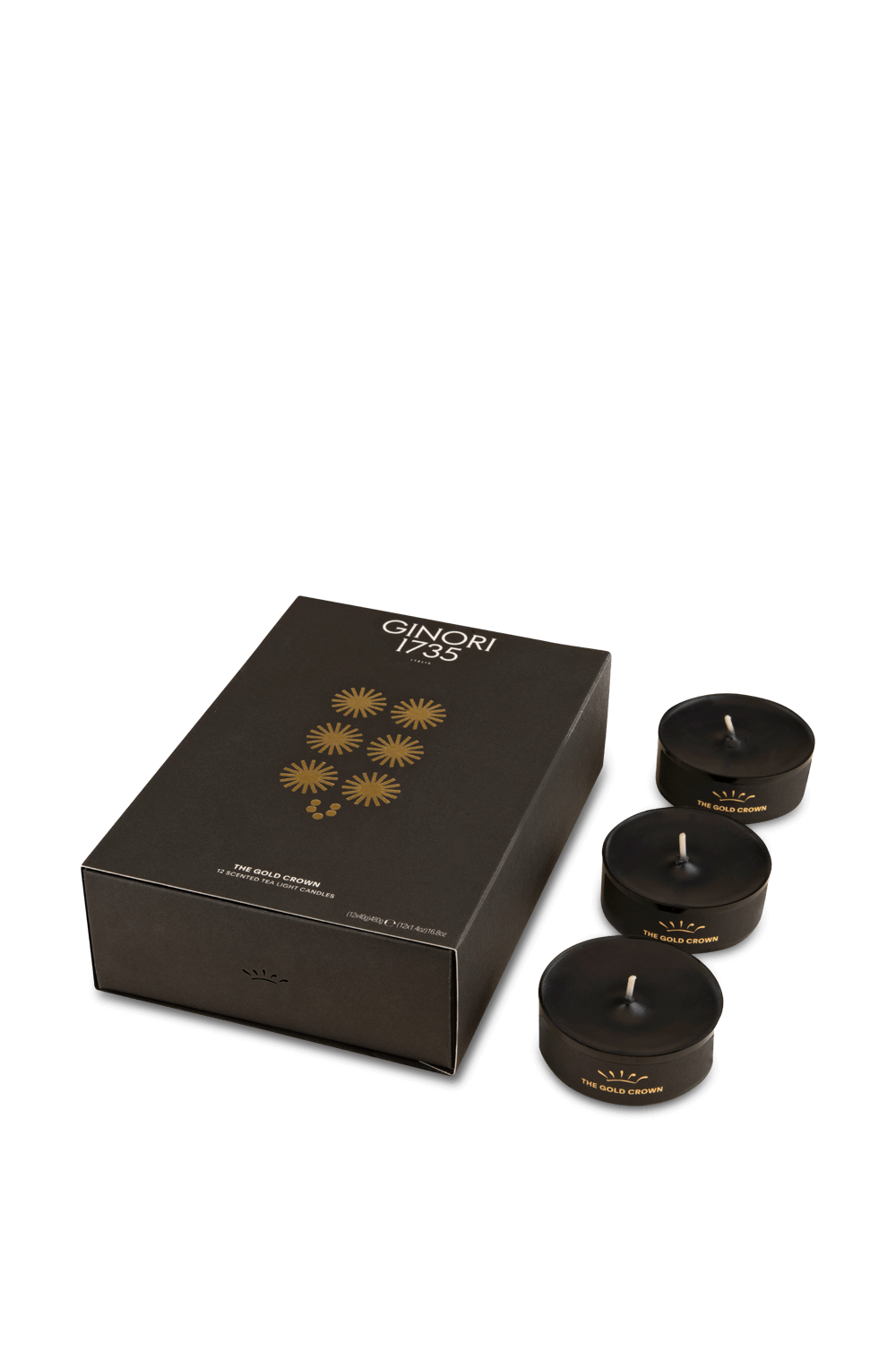 GINORI 1735 12 Tealight scented candles Gold Crown