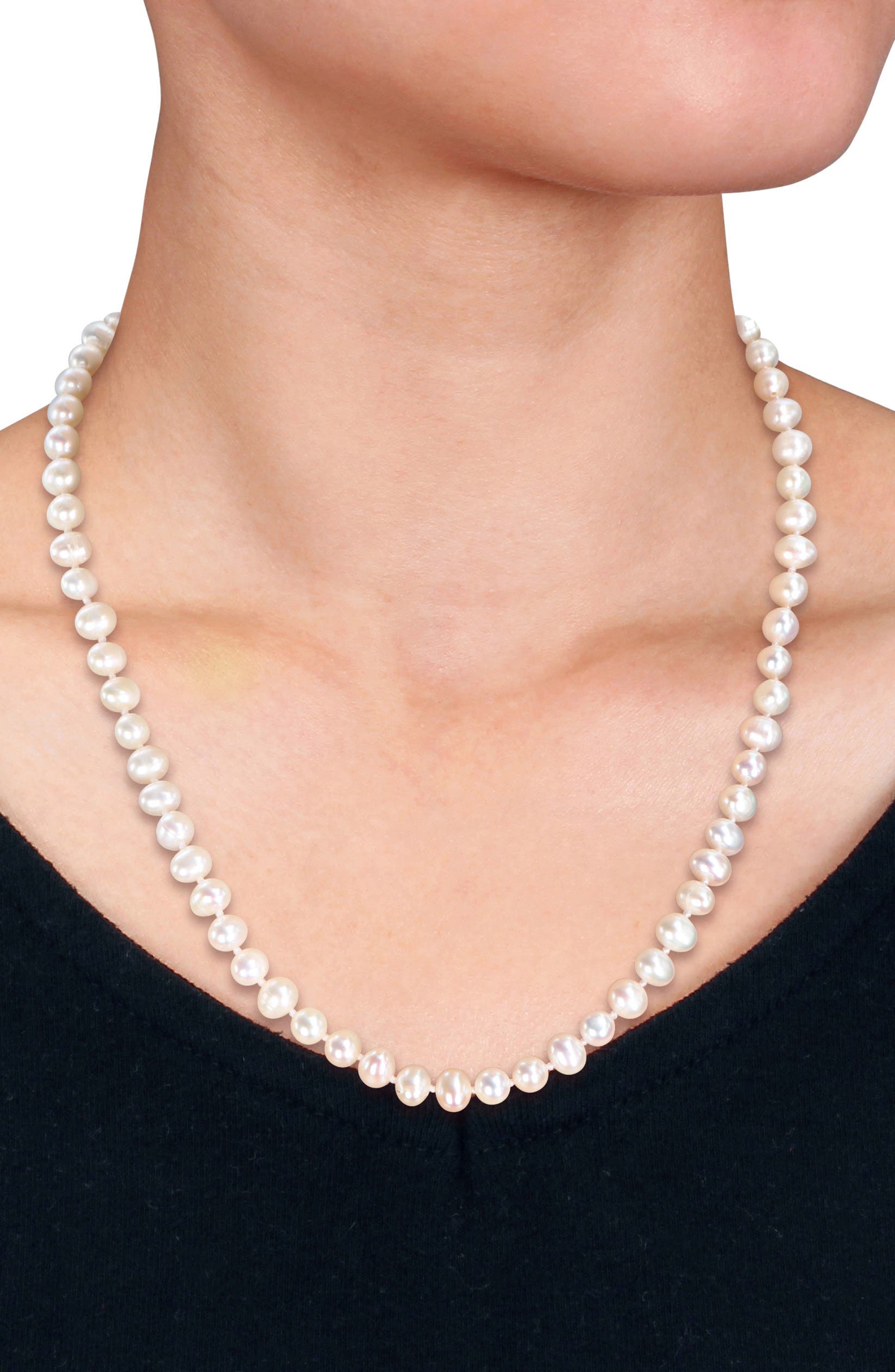 DELMAR 6-7mm Cultured Freshwater Pearl Necklace