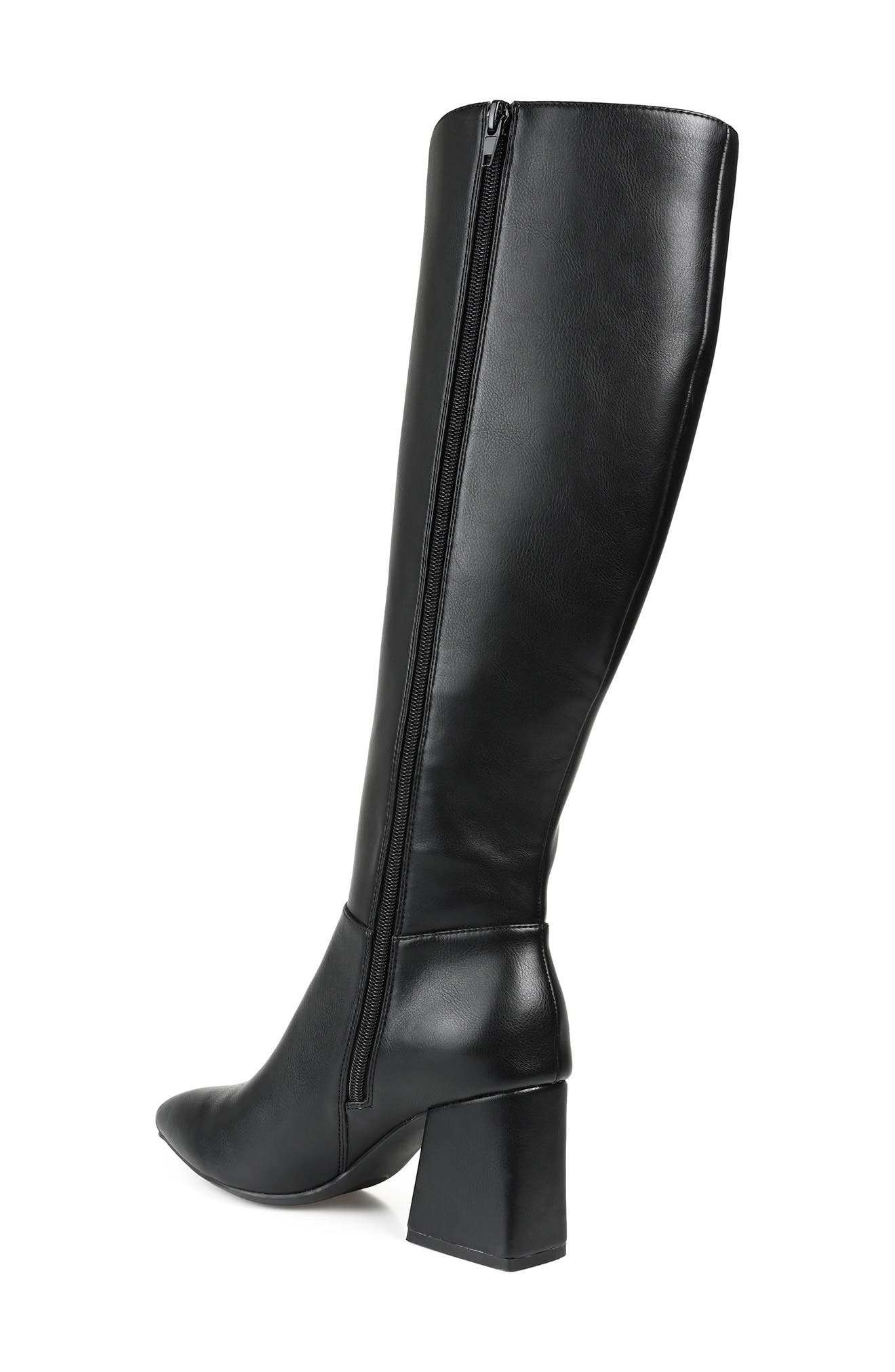 Journee Collection Landree Vegan Leather Block Heel Boot
