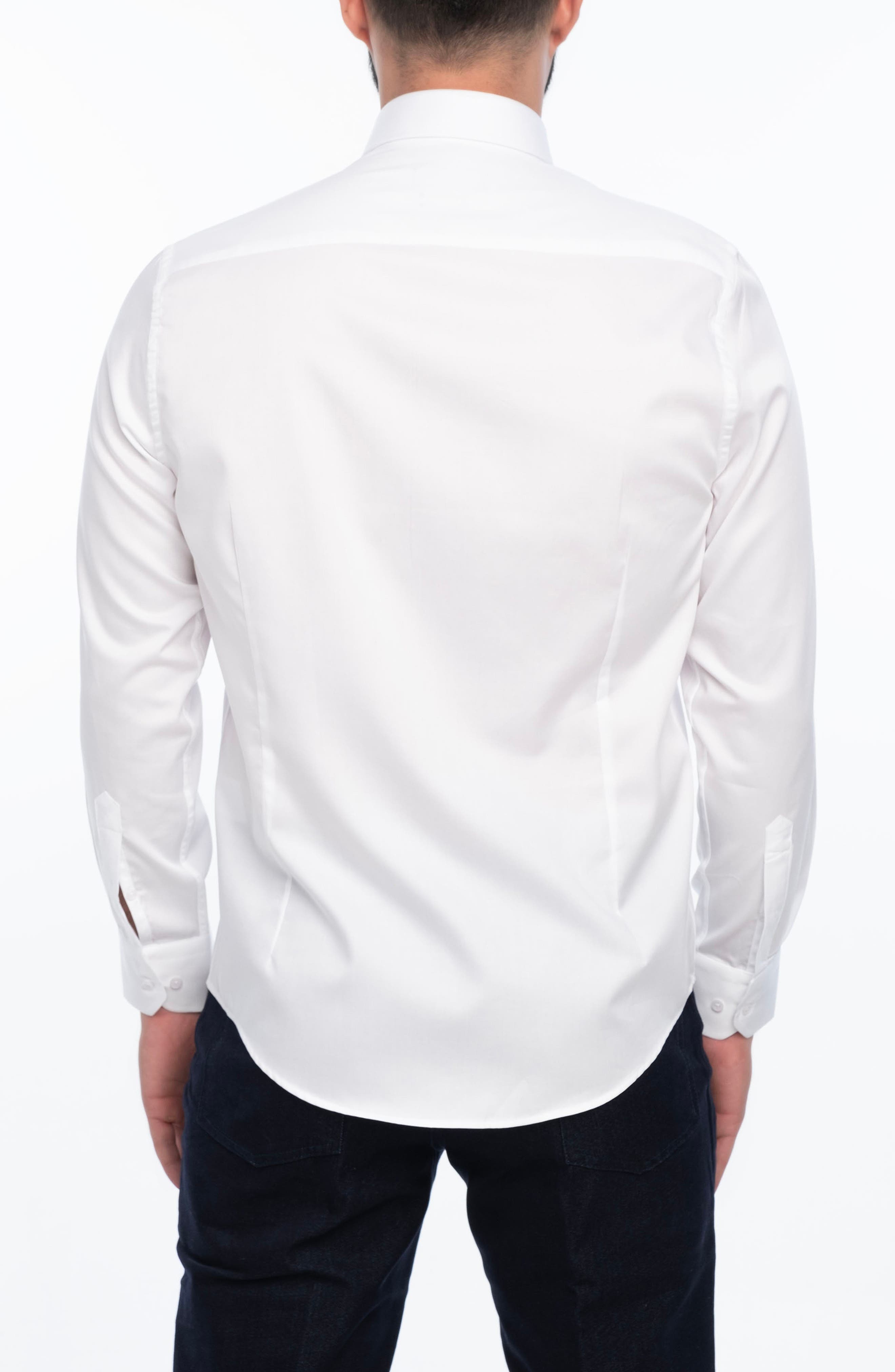 VELLAPAIS Solid Cotton Slim Fit Button Down Shirt