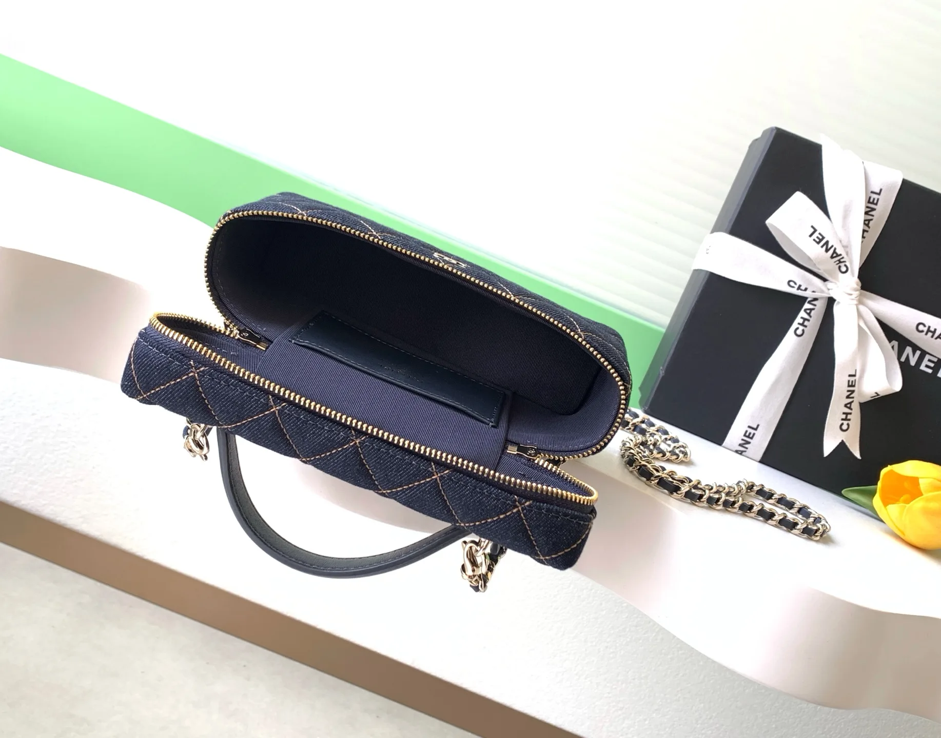 Chanel Navy Quilted Leather Crossbody Bag product photo from LabelPicks