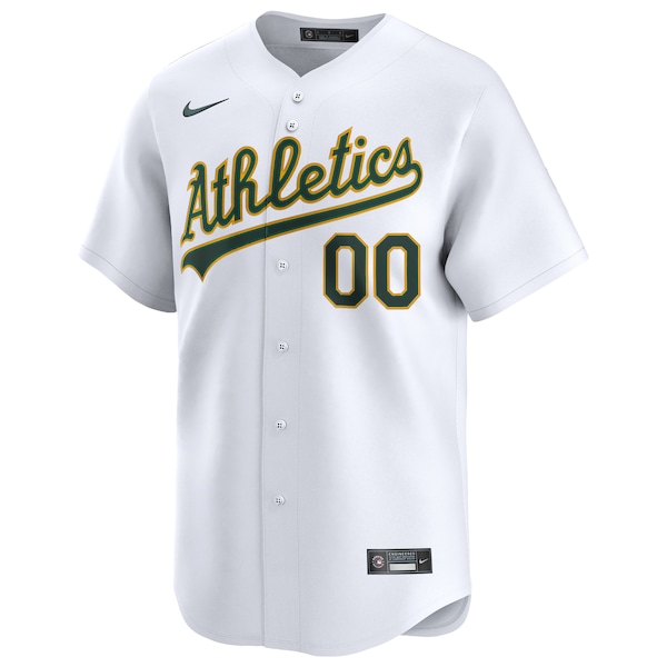 Athletics Nike Home Limited Custom Jersey - White