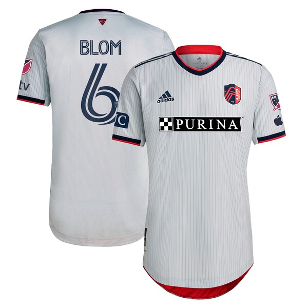 Njabulo Blom St. Louis City SC adidas 2024 The Spirit Kit Authentic Jersey - Gray