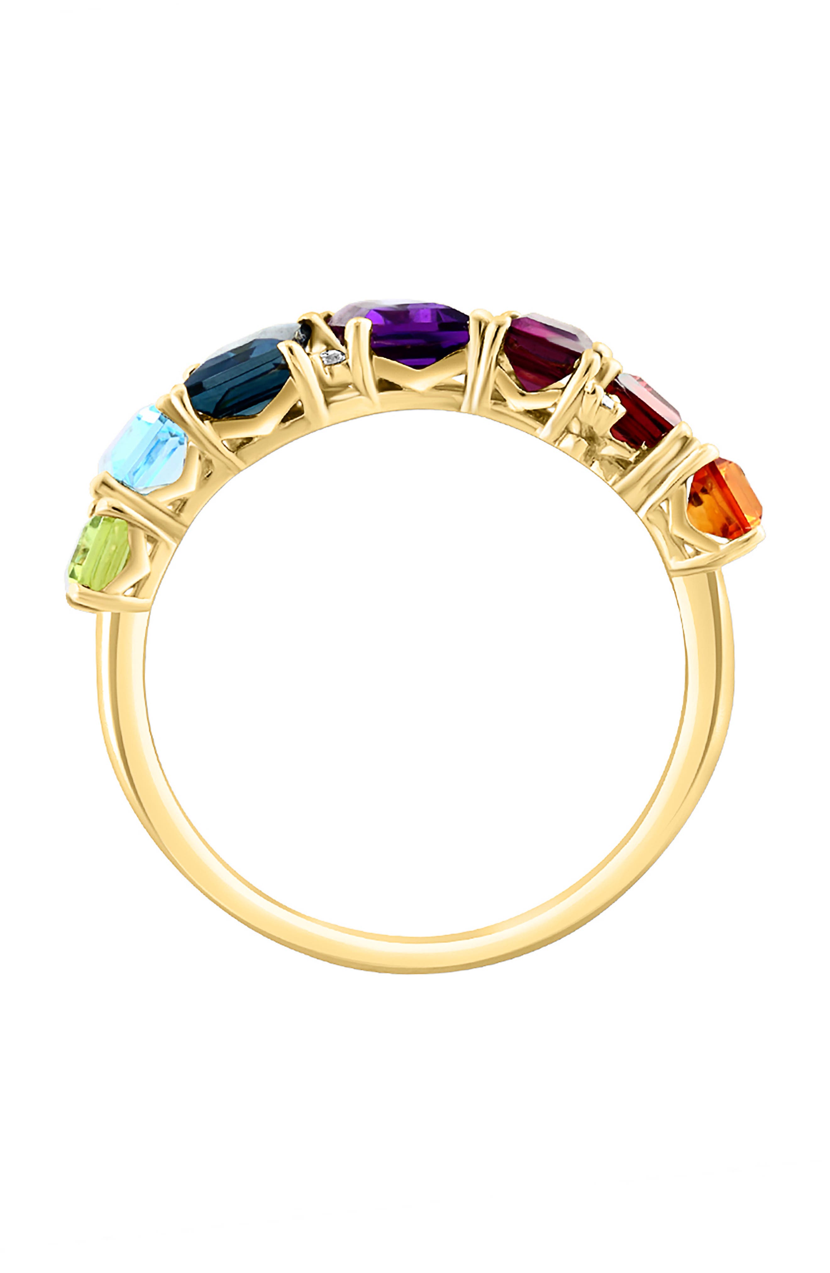 EFFY 14K Yellow Gold Baguette Stone Diamond Accent Ring - 0.02 ctw
