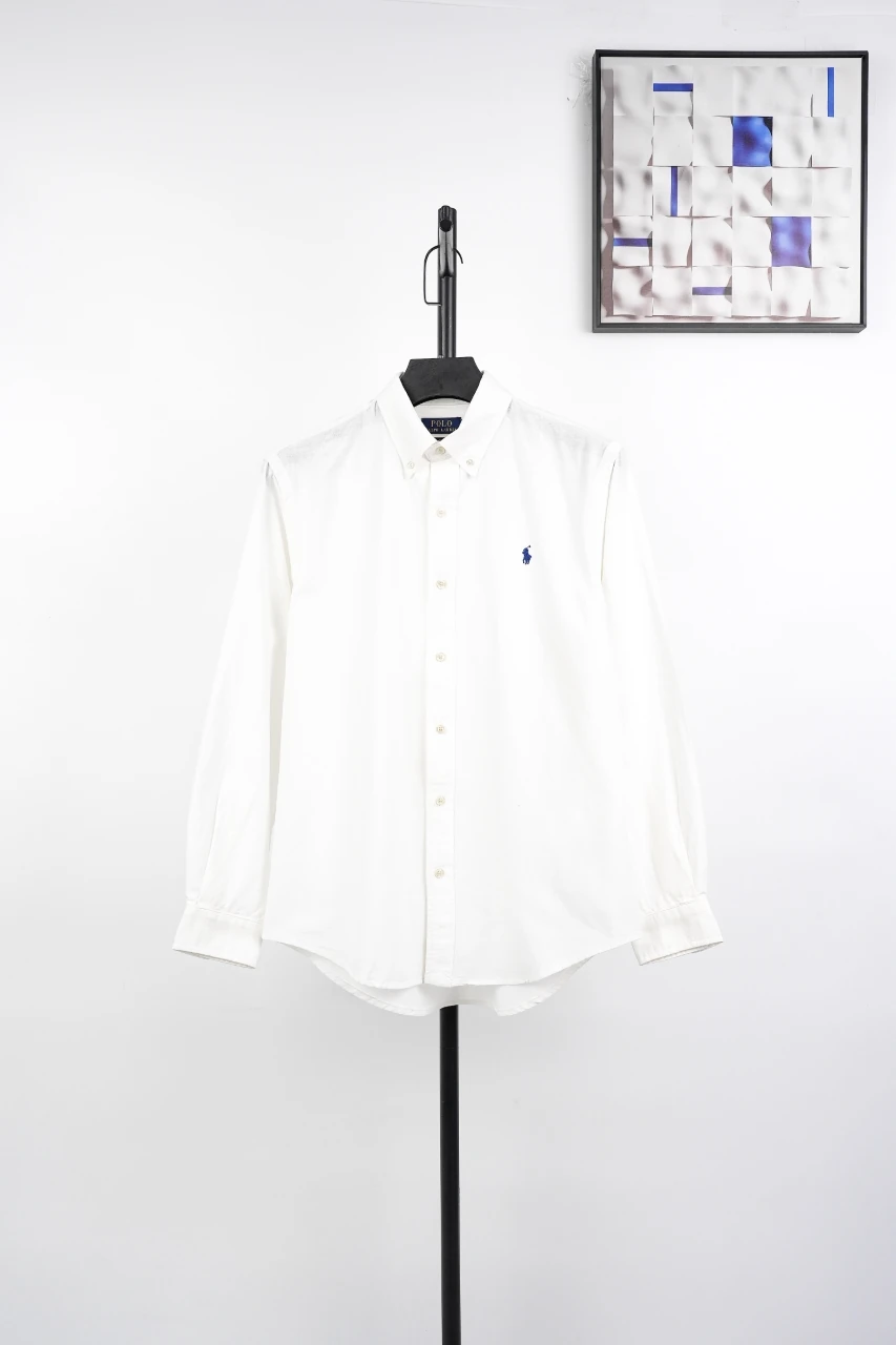 Ralph Lauren White Pony Embroidered Linen Long Sleeve Shirt product photo from LabelPicks