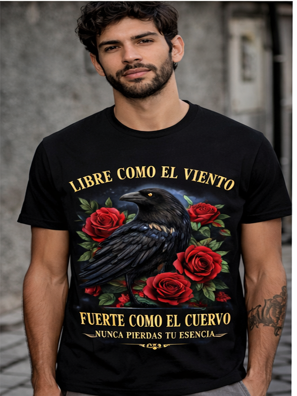 Remera Cuervo y Rosas – Soy Libre