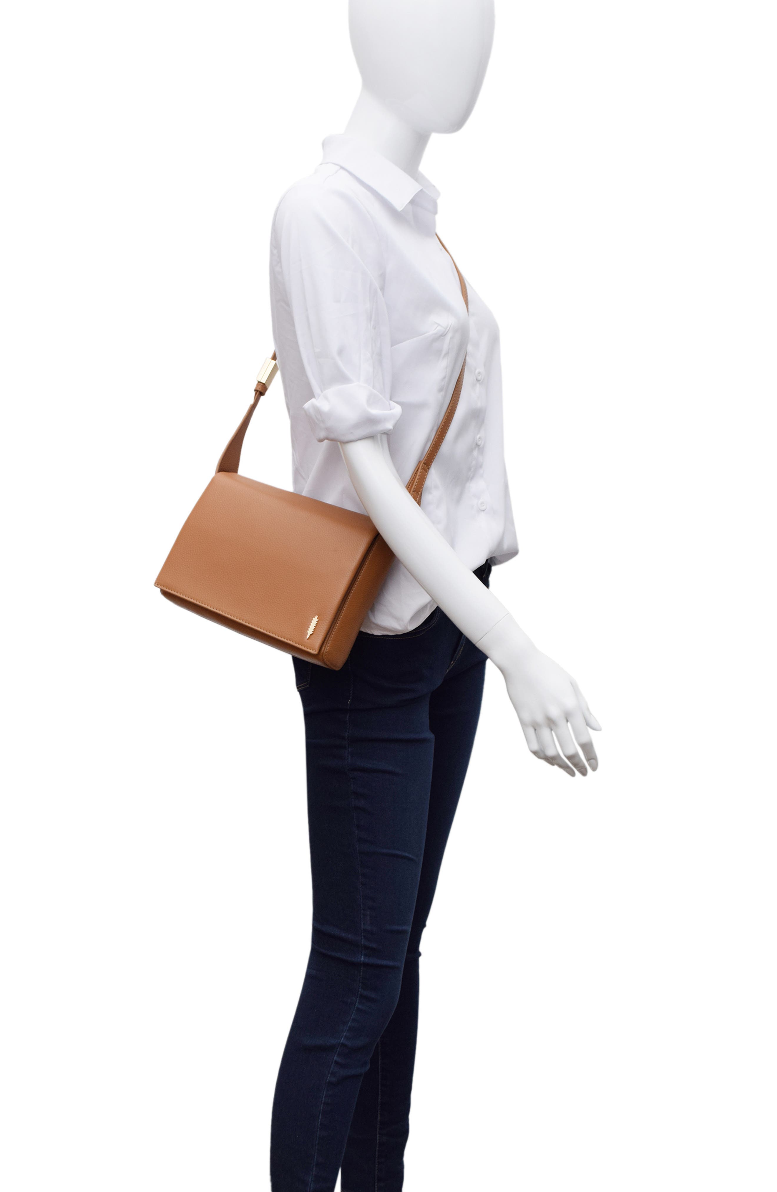 Thacker Jennie Flap Pebbled Leather Crossbody Bag
