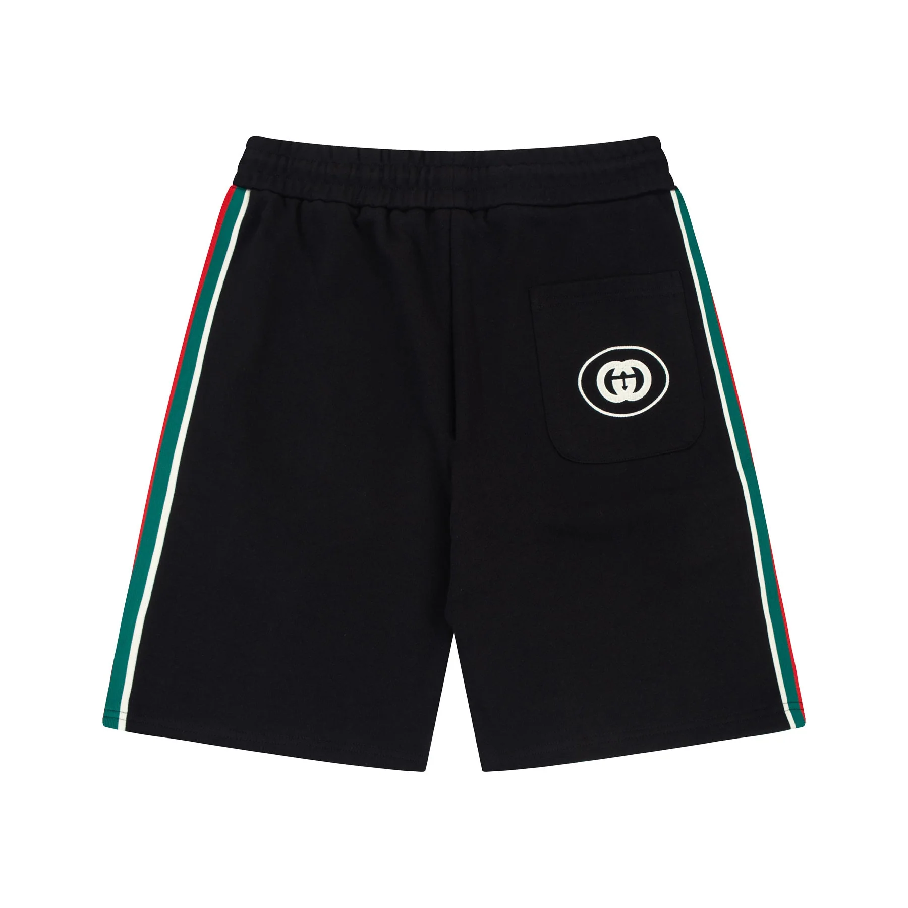 Classic red and green webbing spliced shorts