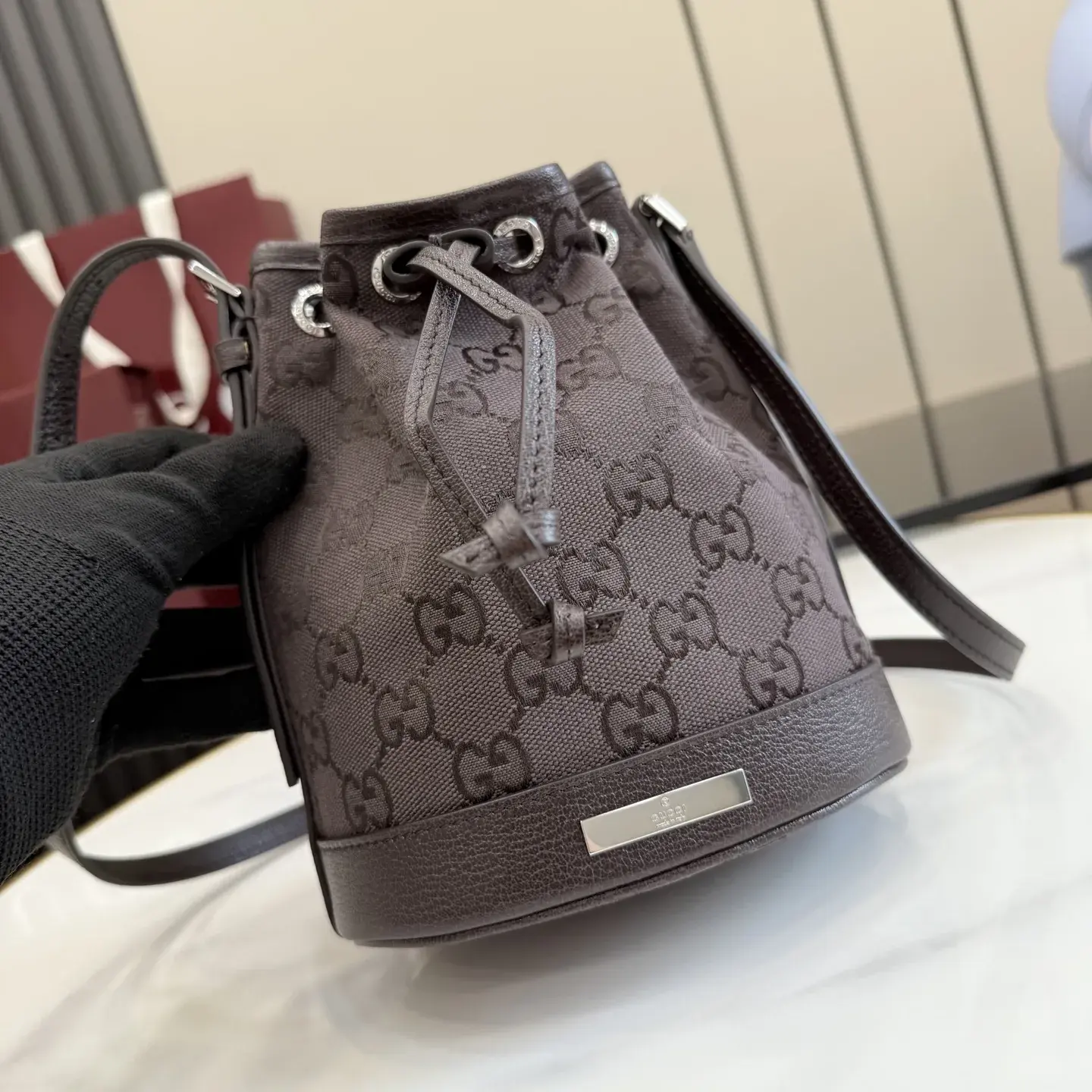 Gucci Generation Brown Canvas and Leather Bucket Bag product photo from LabelPicks