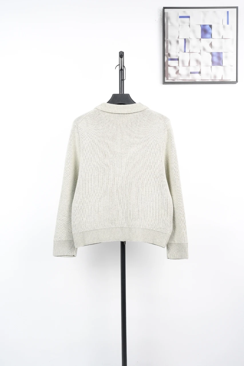 Miu Miu Oat Grey Wool Zip Jacket product photo from LabelPicks