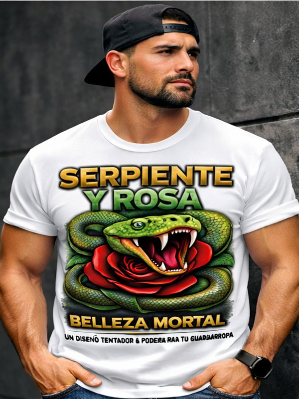 Remera Serpiente entre Rosas – Soy Libre