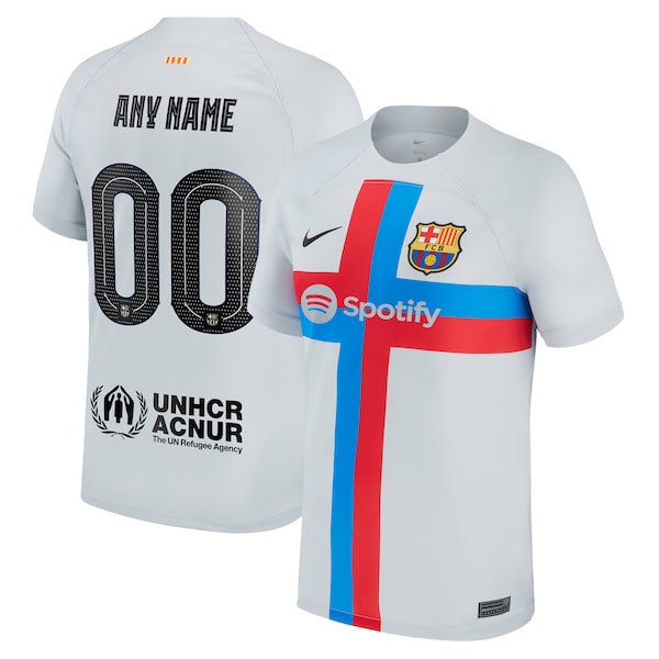 Barcelona Nike 2022/23 Third Breathe Stadium Replica Custom Jersey - Gray
