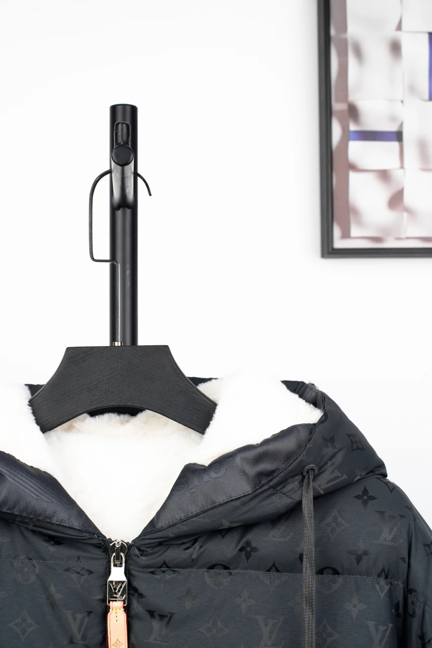Louis Vuitton Black Ski Print Hooded Padded Jacket product photo from LabelPicks