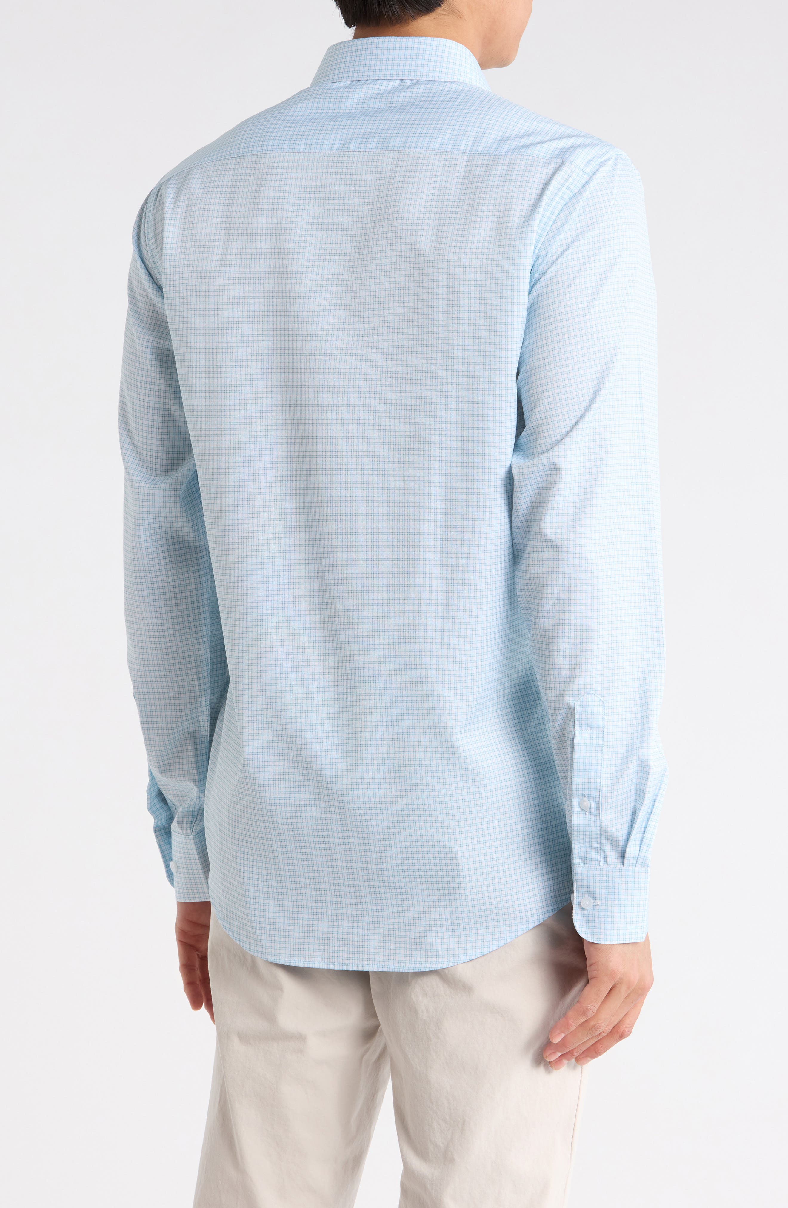 Nautica Slim Fit Grid Print Dress Shirt