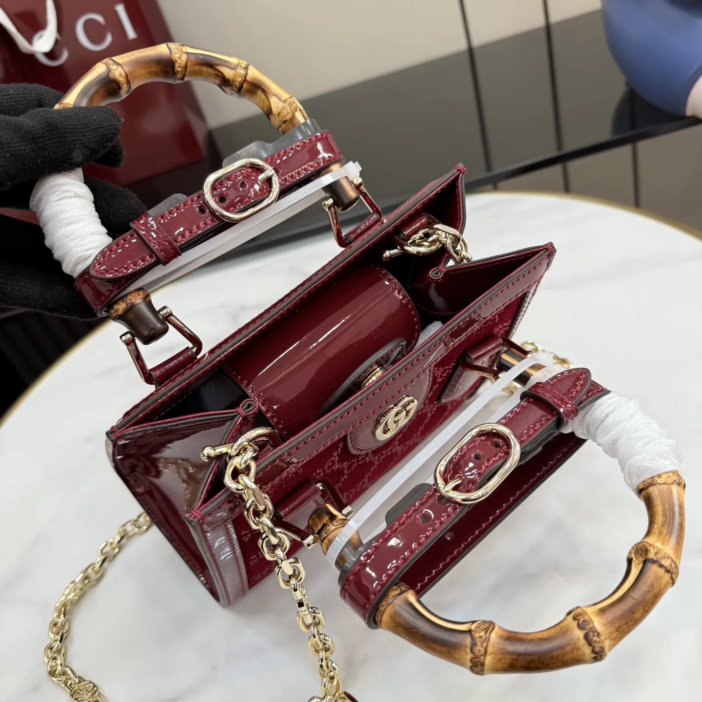 Gucci Gold GG Supreme Canvas Crossbody Bag product photo from LabelPicks