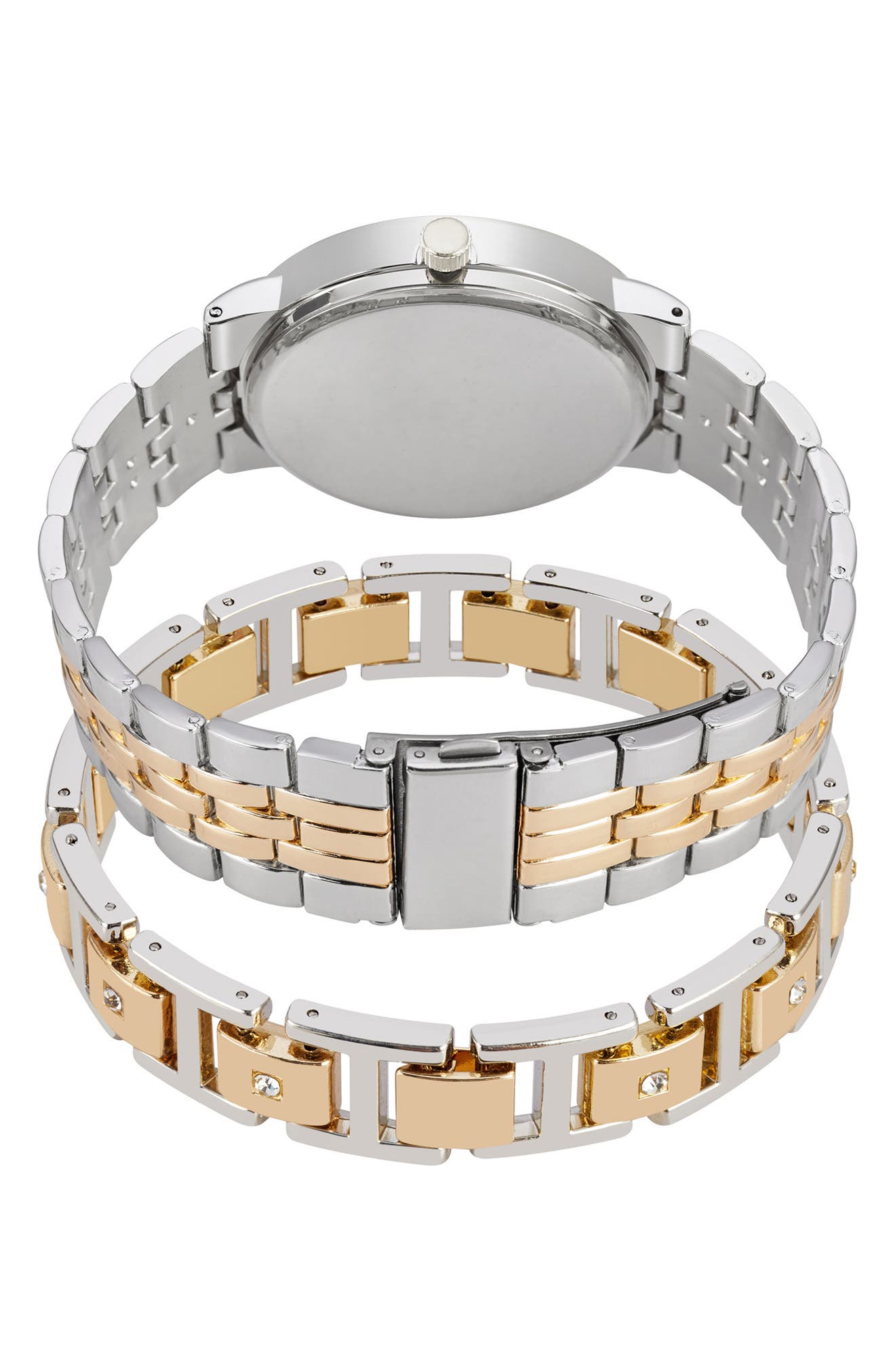 Jones New York Three-Hand Quartz Mesh Strap Watch & ID Bracelet Set