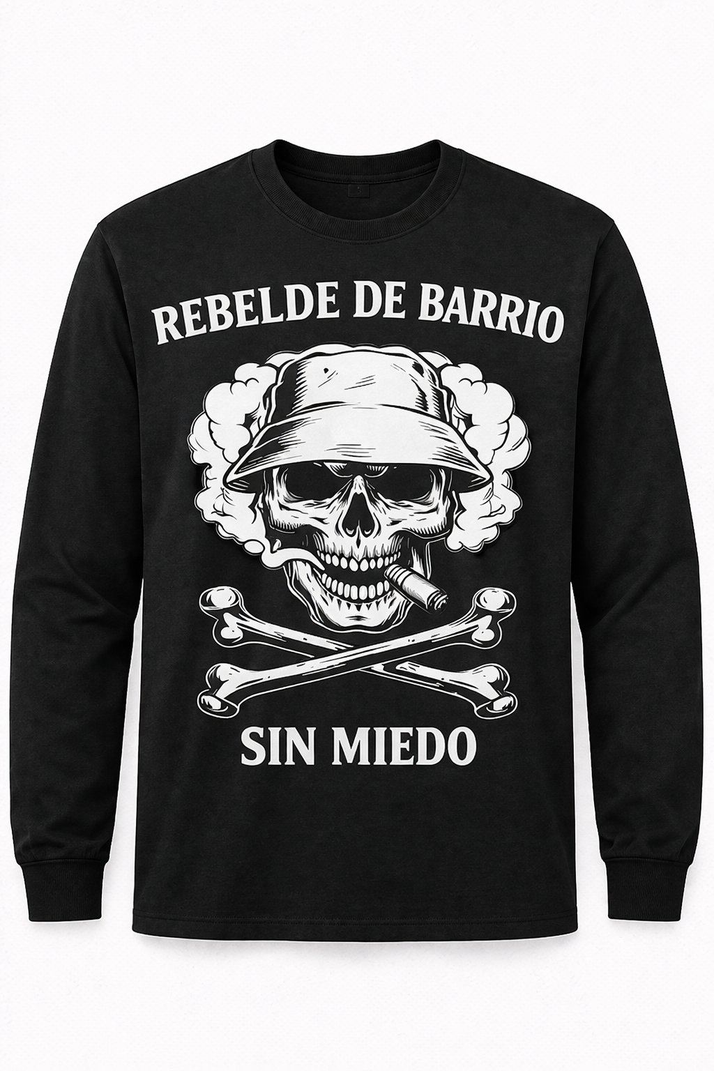Remera “Rebelde de Barrio” – Calle y Calavera