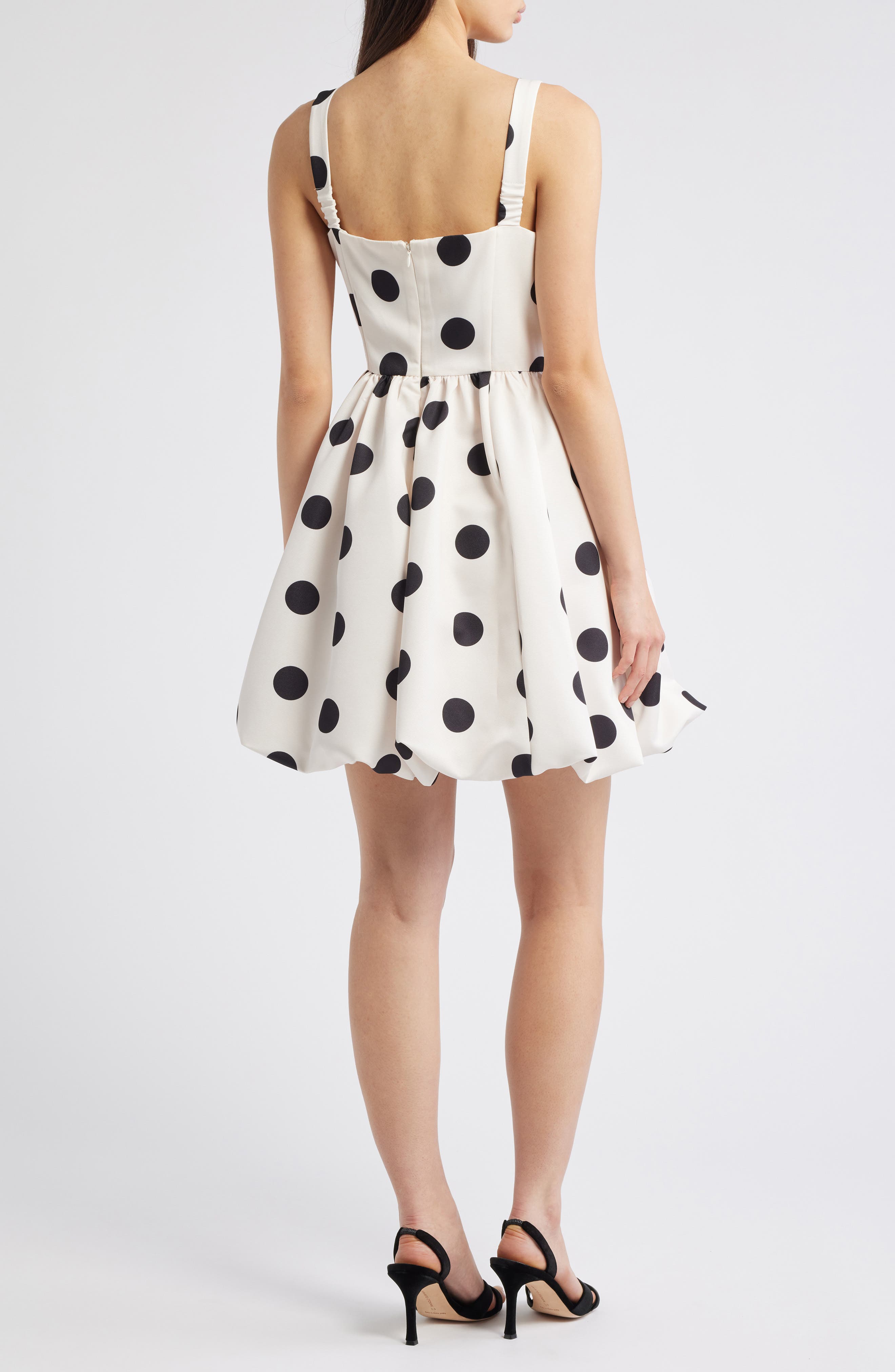 Julia Jordan Polka Dot Rosette Detail Cocktail Minidress