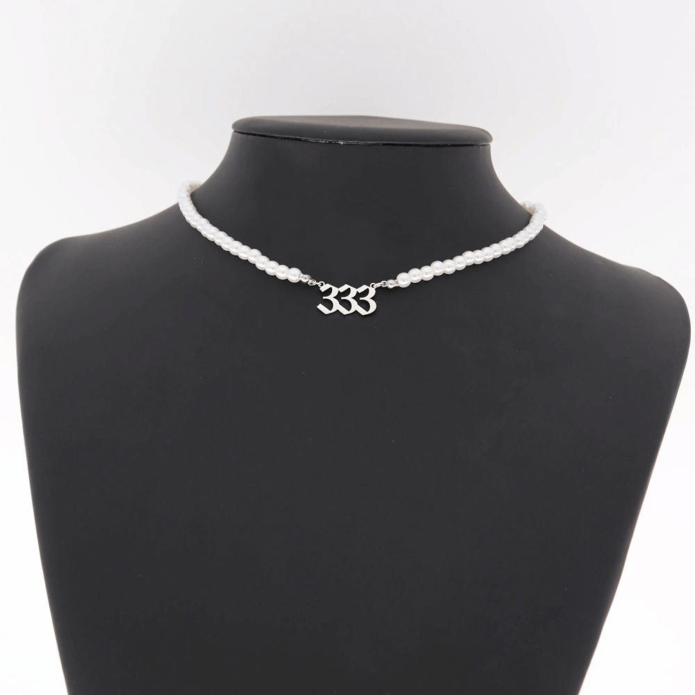 Angel Pearl Number Necklaces 111-999
