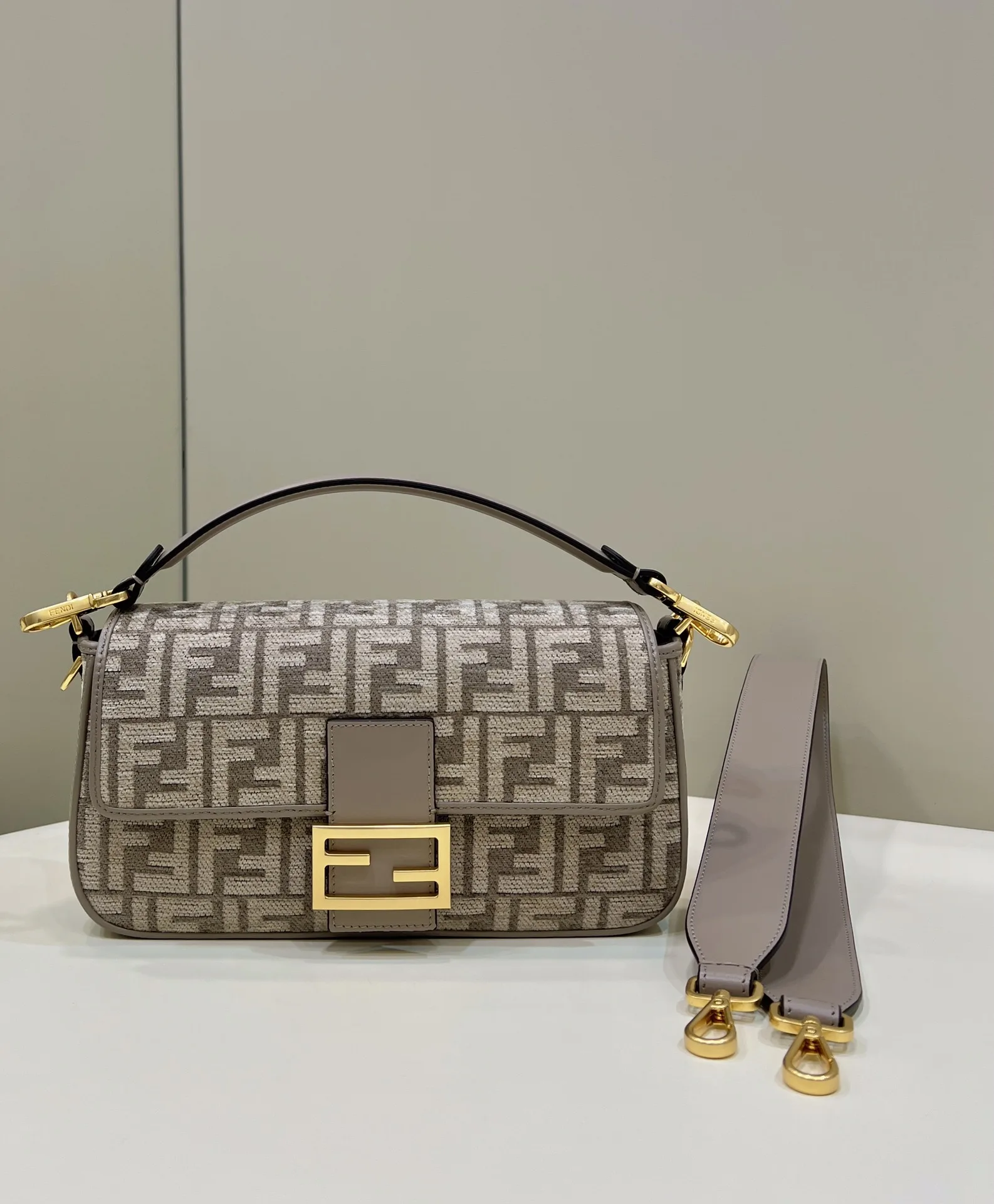 Fendi Baguette Suede Leather Shoulder Bag product photo from LabelPicks