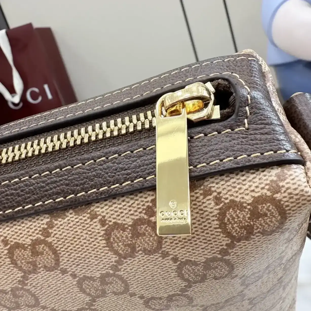 Gucci Beige Generation Canvas and Leather Crossbody Bag product photo from LabelPicks