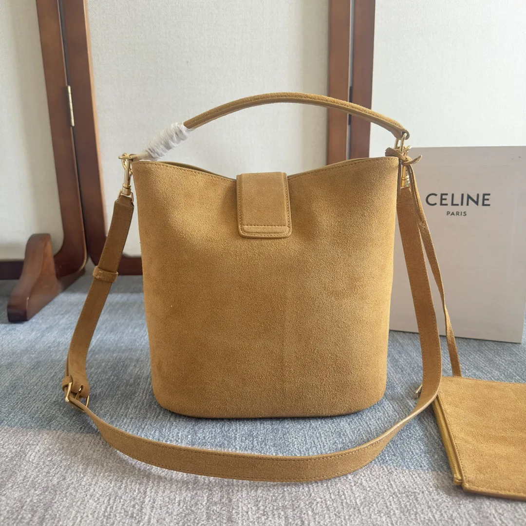 Celine Brown Louise Calfskin Bucket Bag product photo from LabelPicks