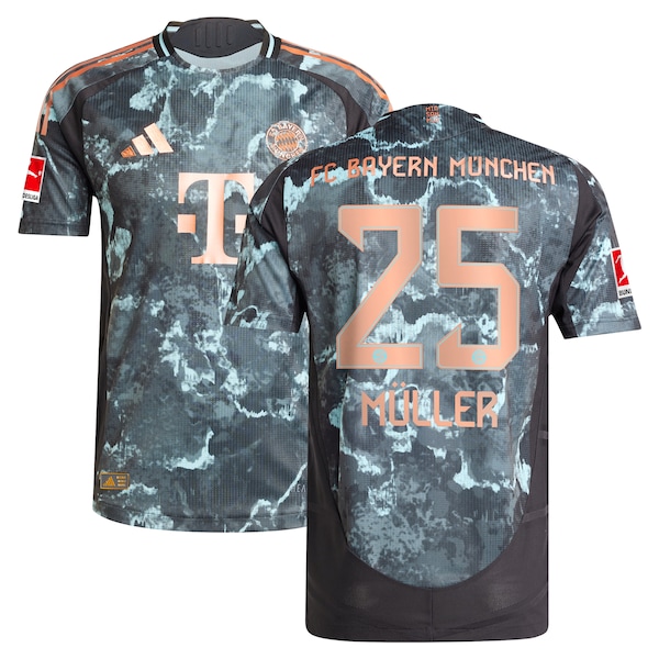 Thomas Müller Bayern Munich adidas 2024/25 Away Authentic Player Jersey - Black