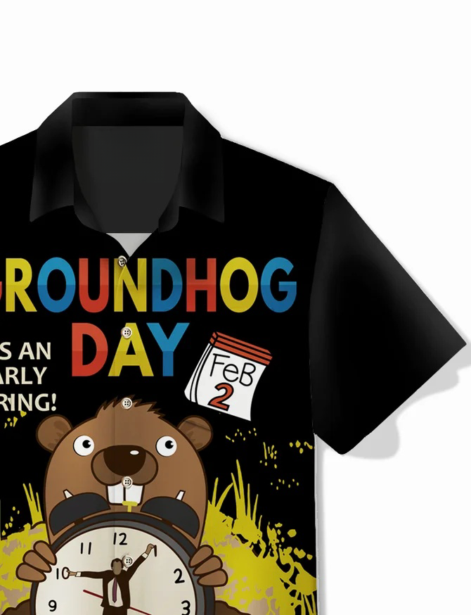 Groundhog Day Holiday Hawaiian Shirt