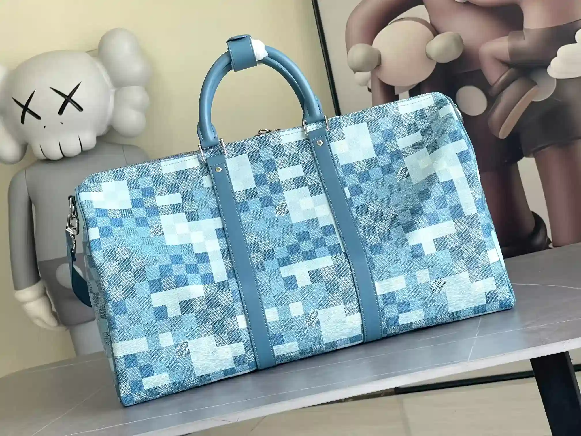 Louis Vuitton Blue Keepall Damier Canvas Tote Bag product photo from LabelPicks