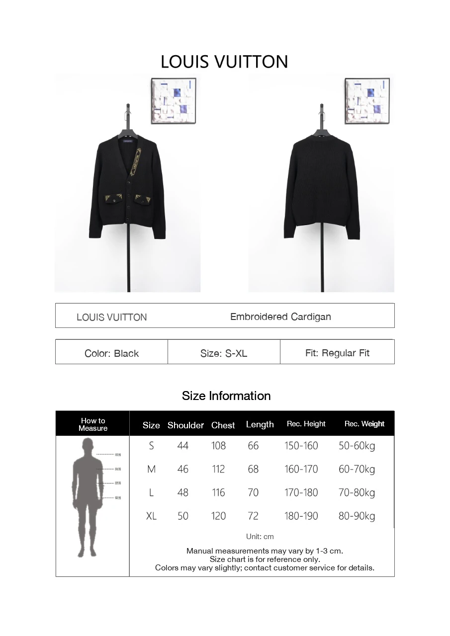 Louis Vuitton Black Embroidered Knit Cardigan product photo from LabelPicks