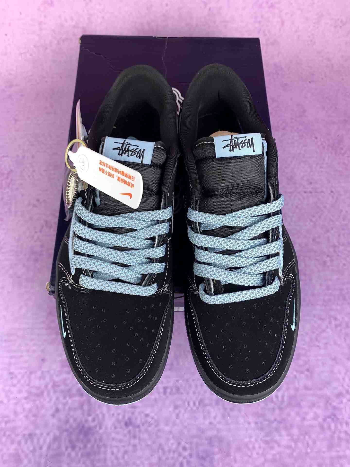 Travis Scott x Stussy x Air Jordan 1 Low Custom Shoes