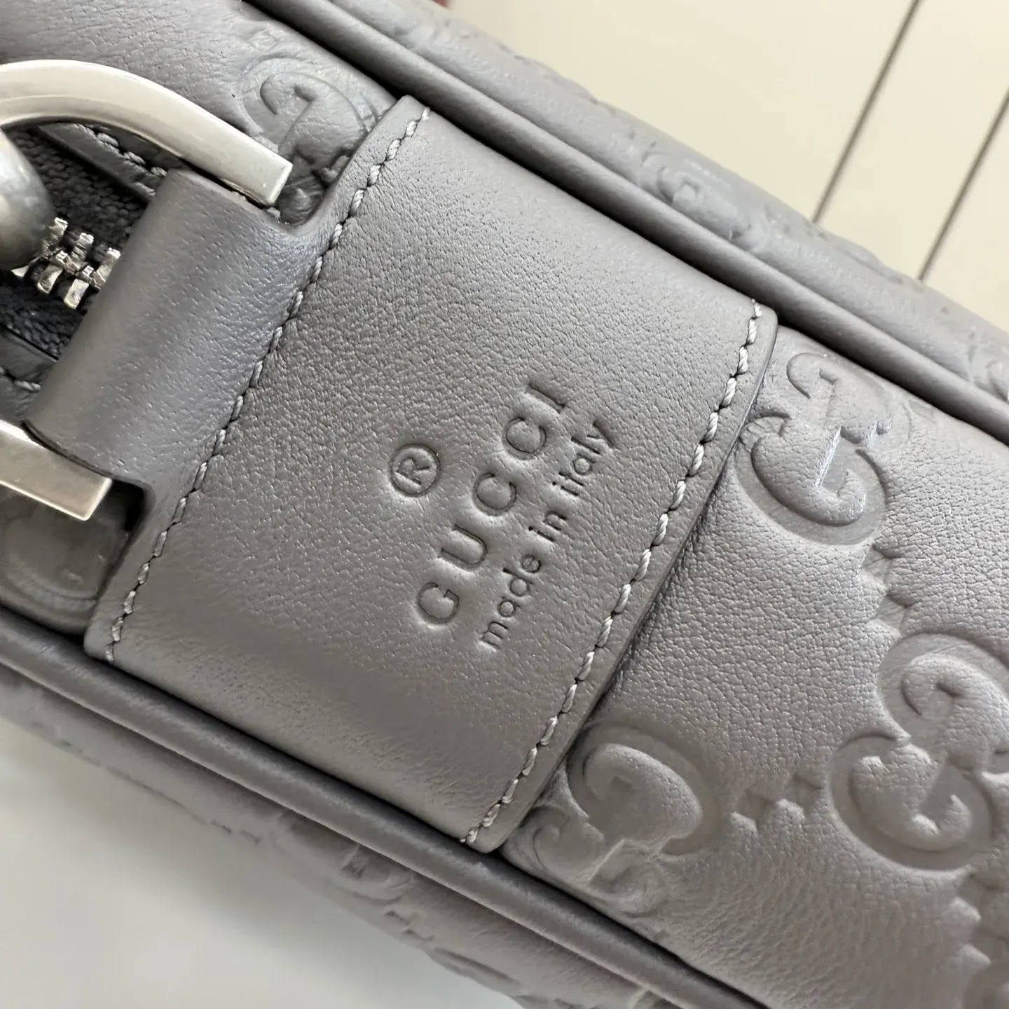 Gucci Grey Smooth Leather Tote Bag product photo from LabelPicks