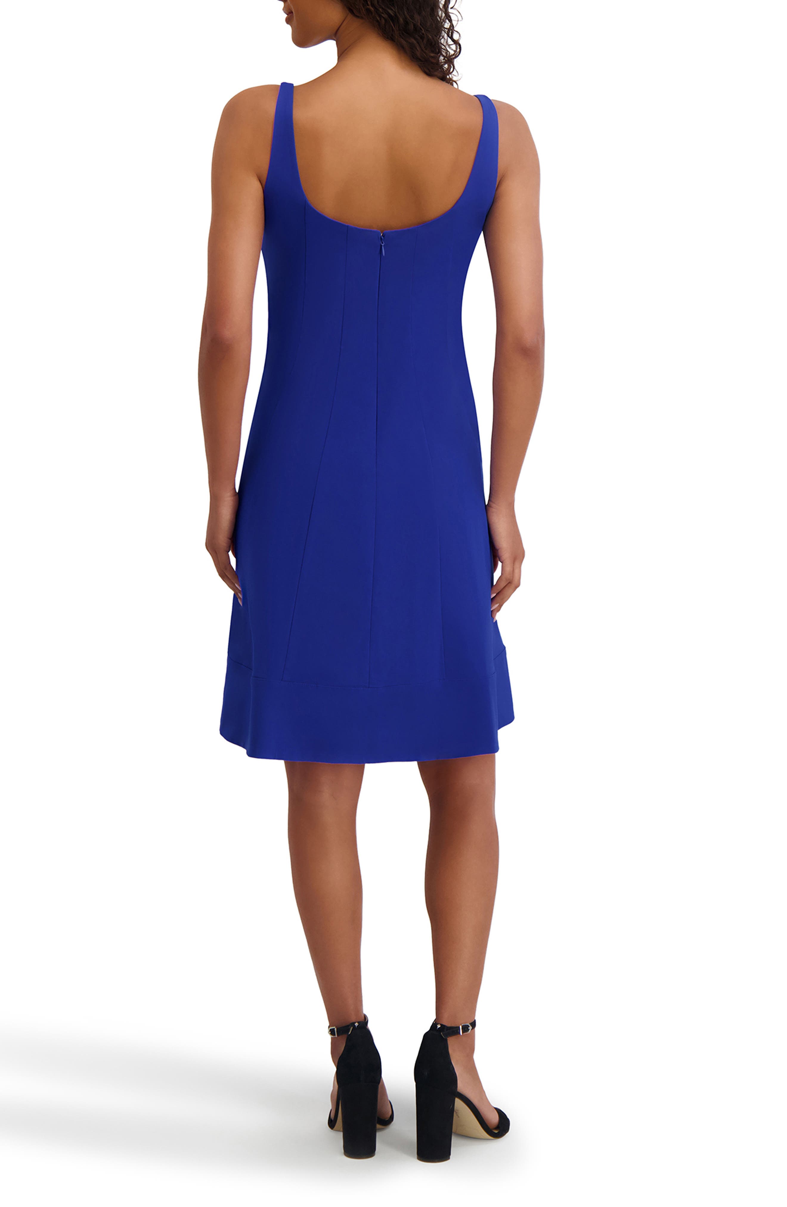 Kensie Chain Strap Fit & Flare Dress