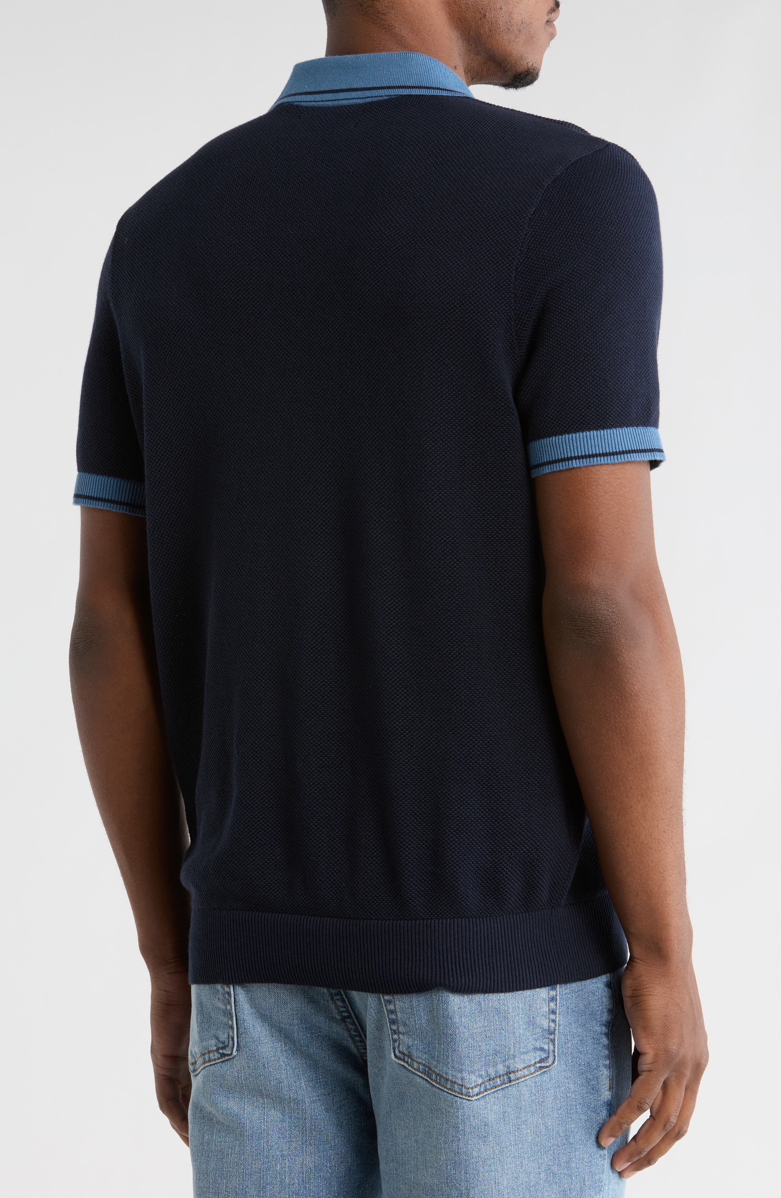 Original Penguin Slim Fit Honeycomb Knit Polo