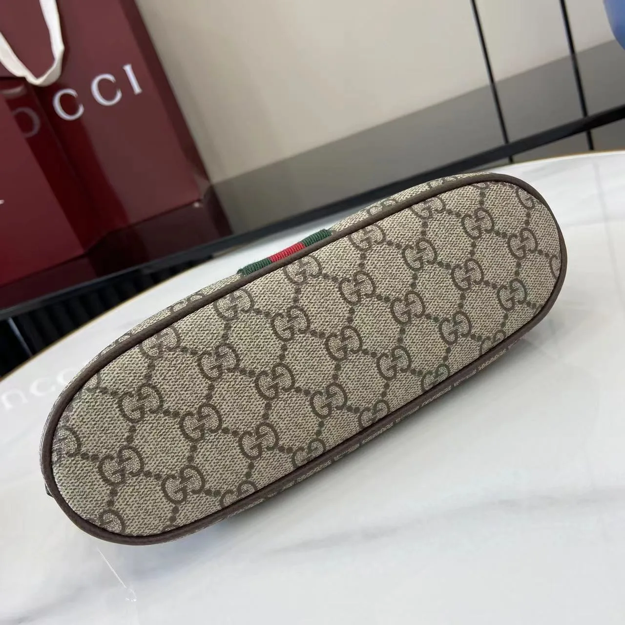 Gucci Brown Ophidia GG Supreme Canvas Top Handle Bag product photo from LabelPicks