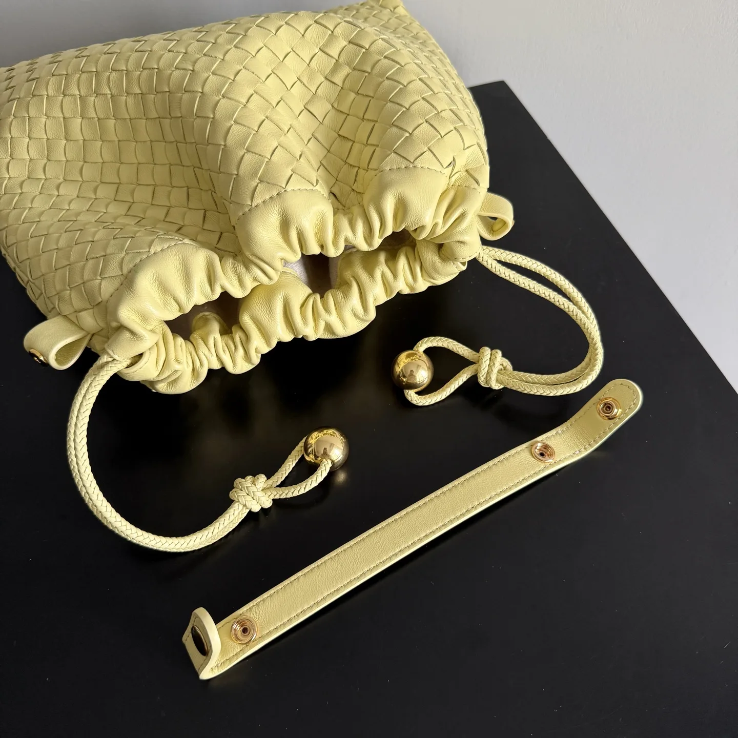Bottega Veneta Intrecciato Woven Leather Dustbag Bucket Bag product photo from LabelPicks