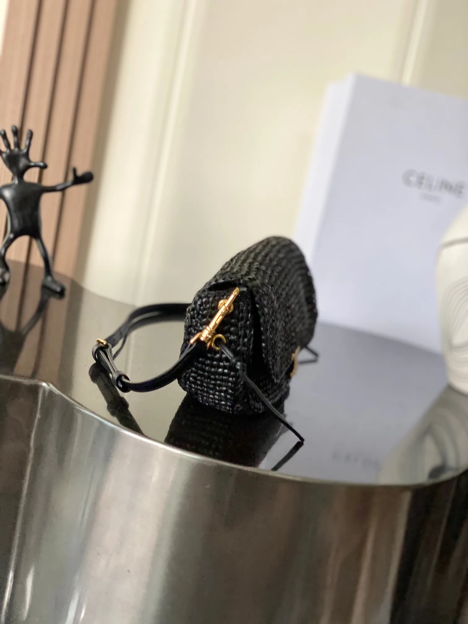 Celine Straw Woven Triomphe Crossbody Bag product photo from LabelPicks