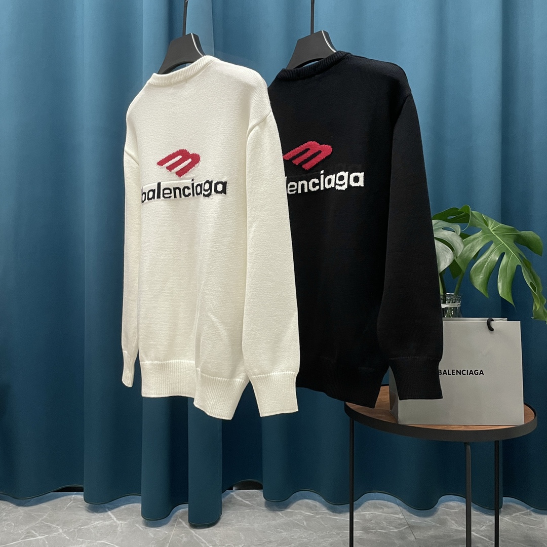 Luxury Jacquard Long Sleeve Knitted Sweater