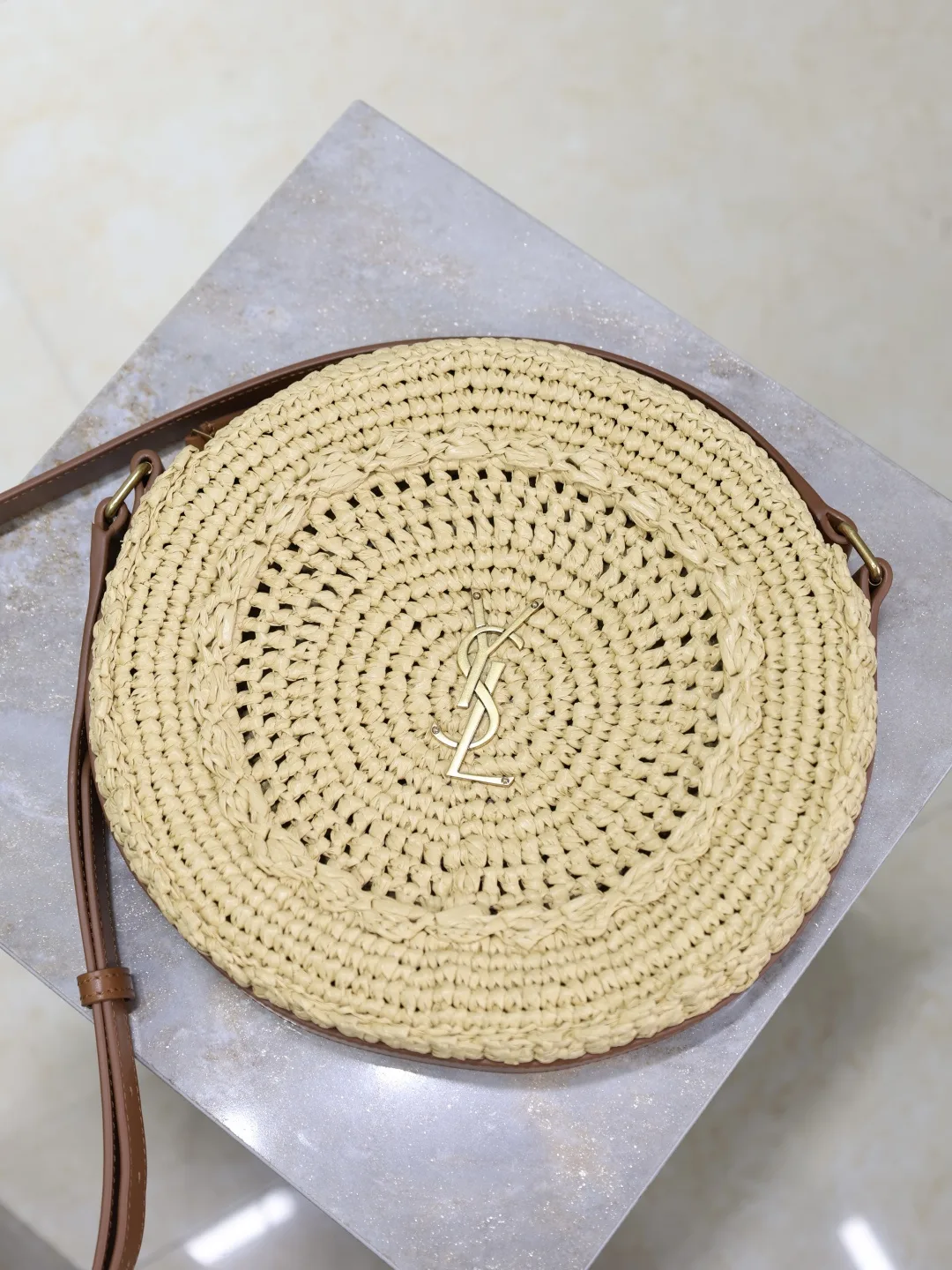 Saint Laurent Straw Woven Shoulder Bag product photo from LabelPicks