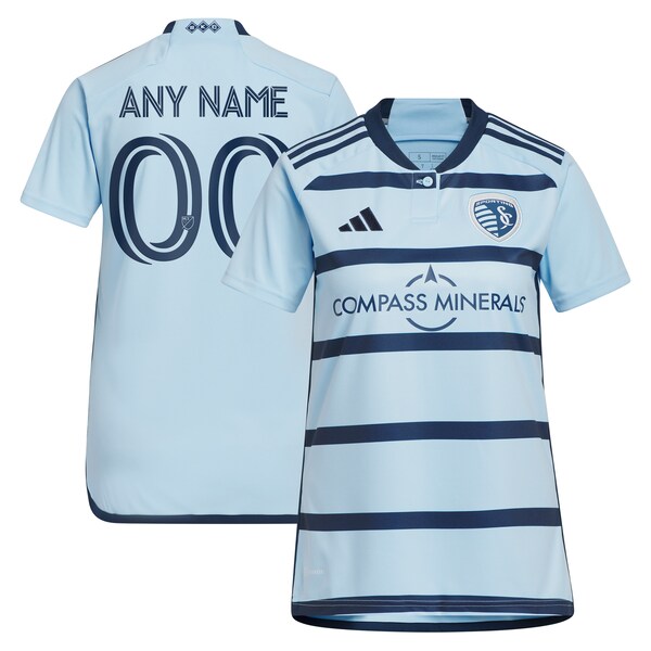 Sporting Kansas City adidas Women's 2024 Hoops 4.0 Replica Custom Jersey - Light Blue