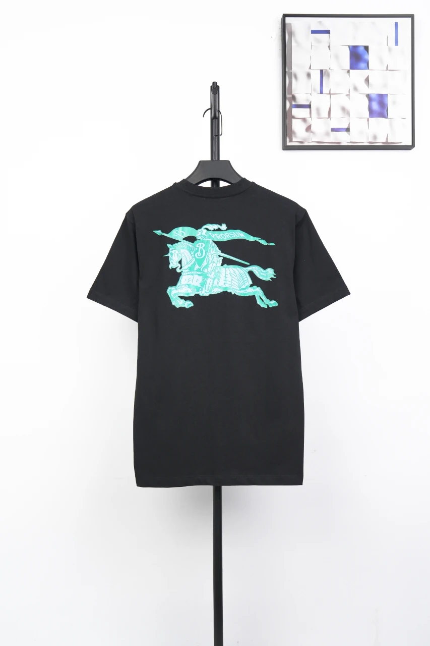 Burberry Black Front Letter Back Knight Print T-Shirt product photo from LabelPicks