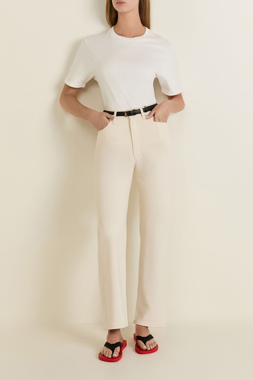 JIL SANDER מכנסי ג'ינס בגזרה ישרה