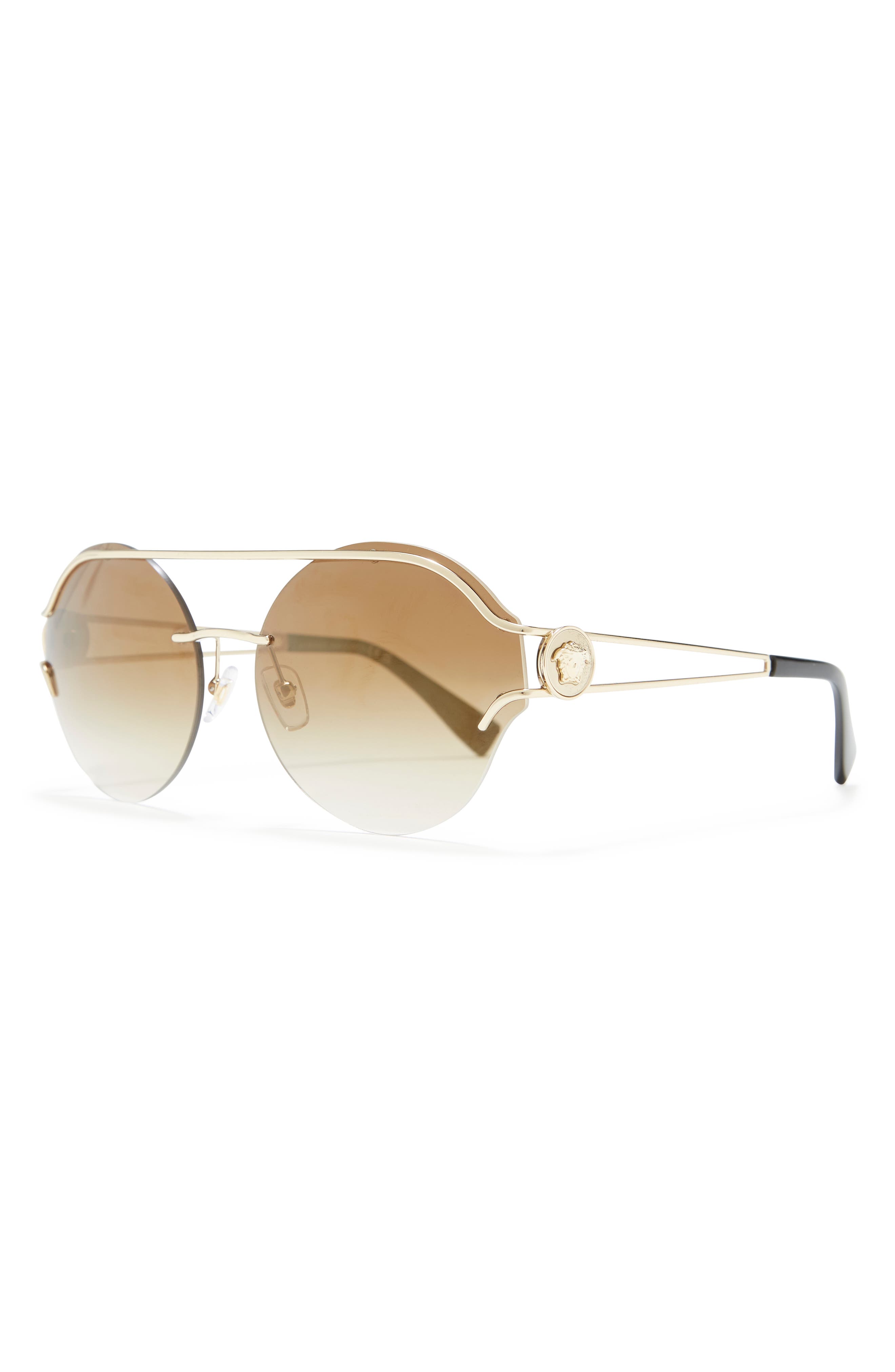 Versace 61mm Round Mirror Sunglasses