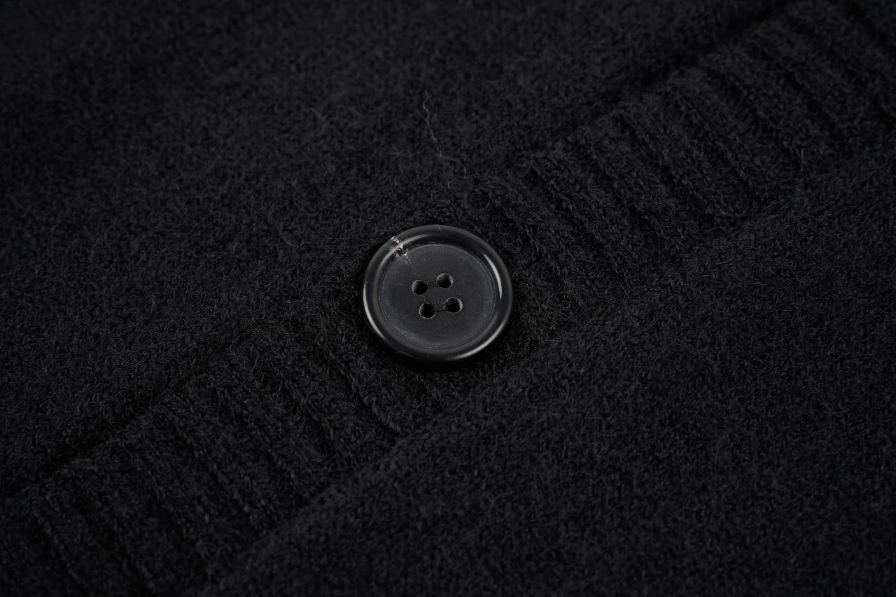 Prada Black Knit Cardigan with Back Triangle Logo product photo from LabelPicks