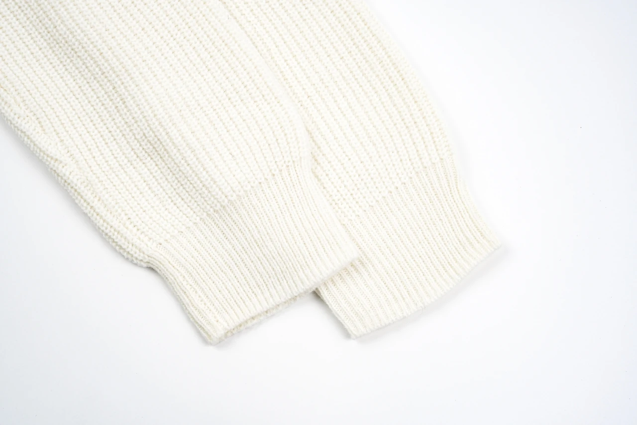 Louis Vuitton White Chunky Rib Half Zip Sweater product photo from LabelPicks
