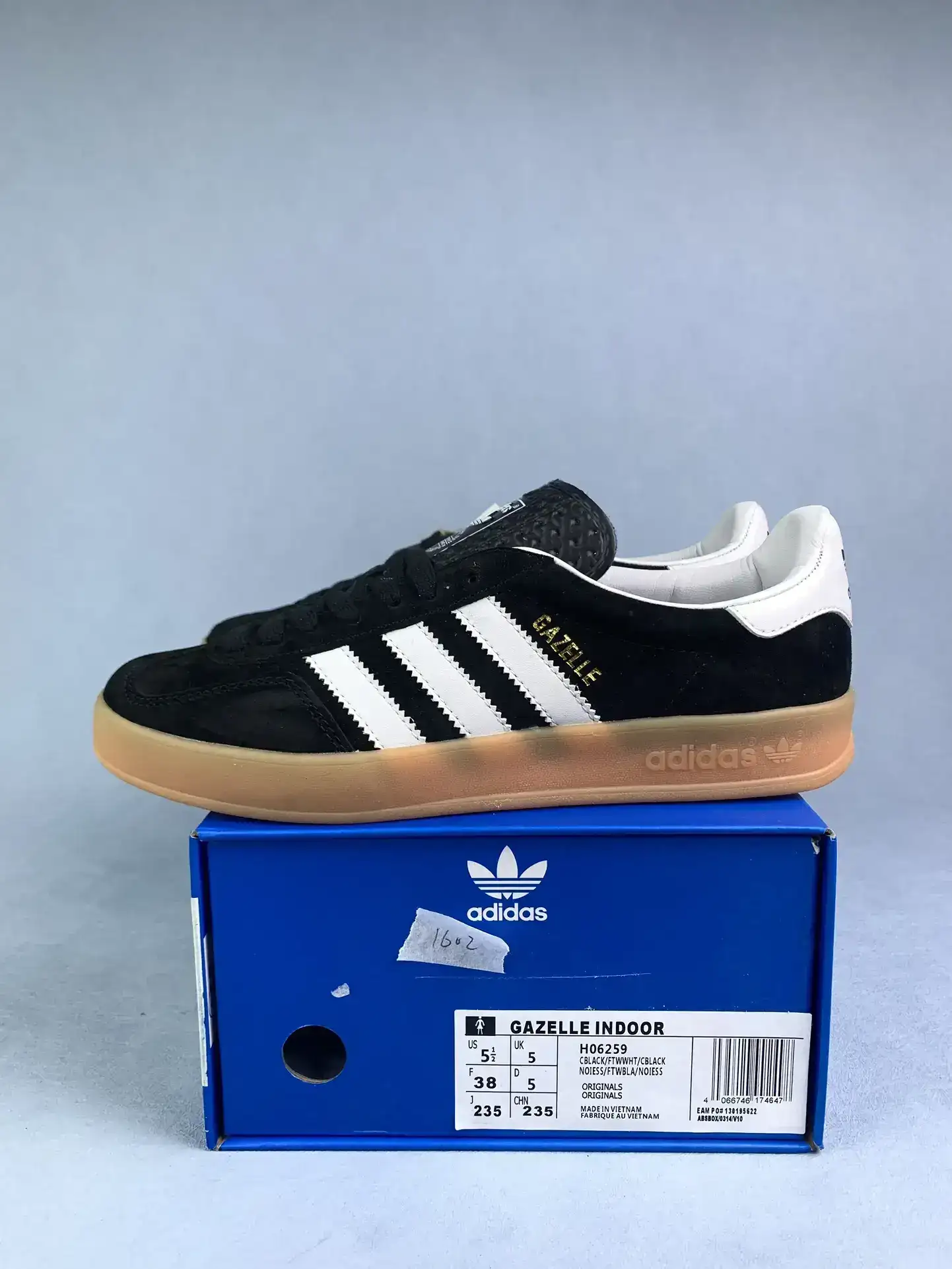 adidas Gazelle Indoor Core Black Shoes product photo from LabelPicks