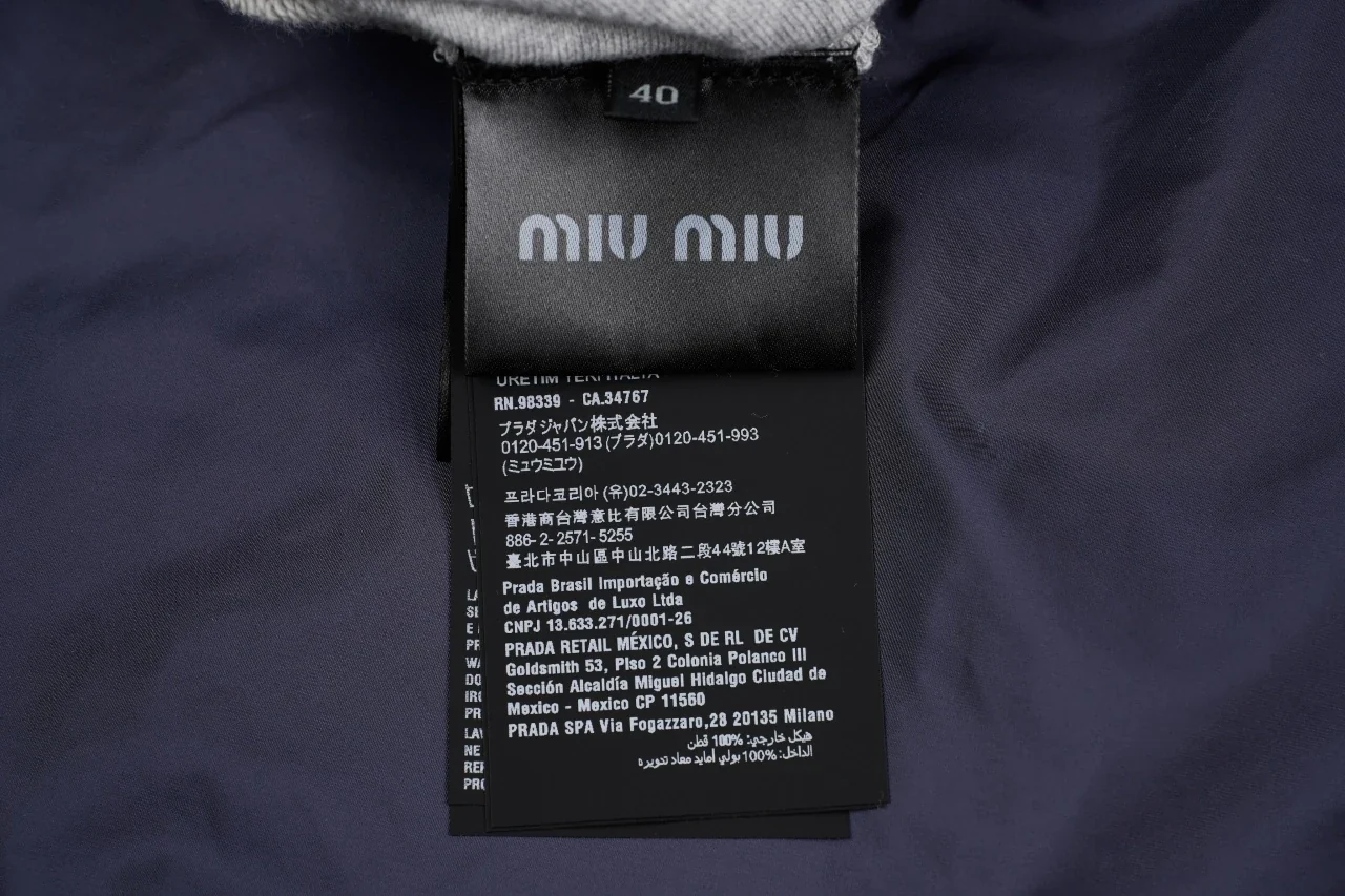 Miu Miu Grey Contrast Reversible Hooded Jacket product photo from LabelPicks