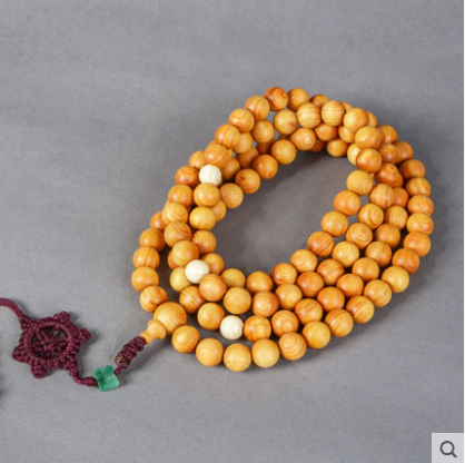 Taihang Mountain cypress hand string Buddha beads Rosary 108 thousand year old material water ripple pattern men and women's literary and playing Bracelet
