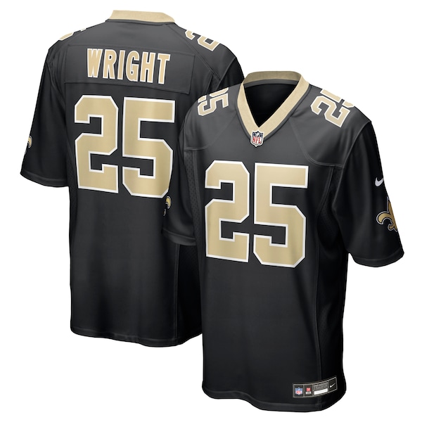 Rejzohn Wright New Orleans Saints Nike Team Game Jersey -  Black